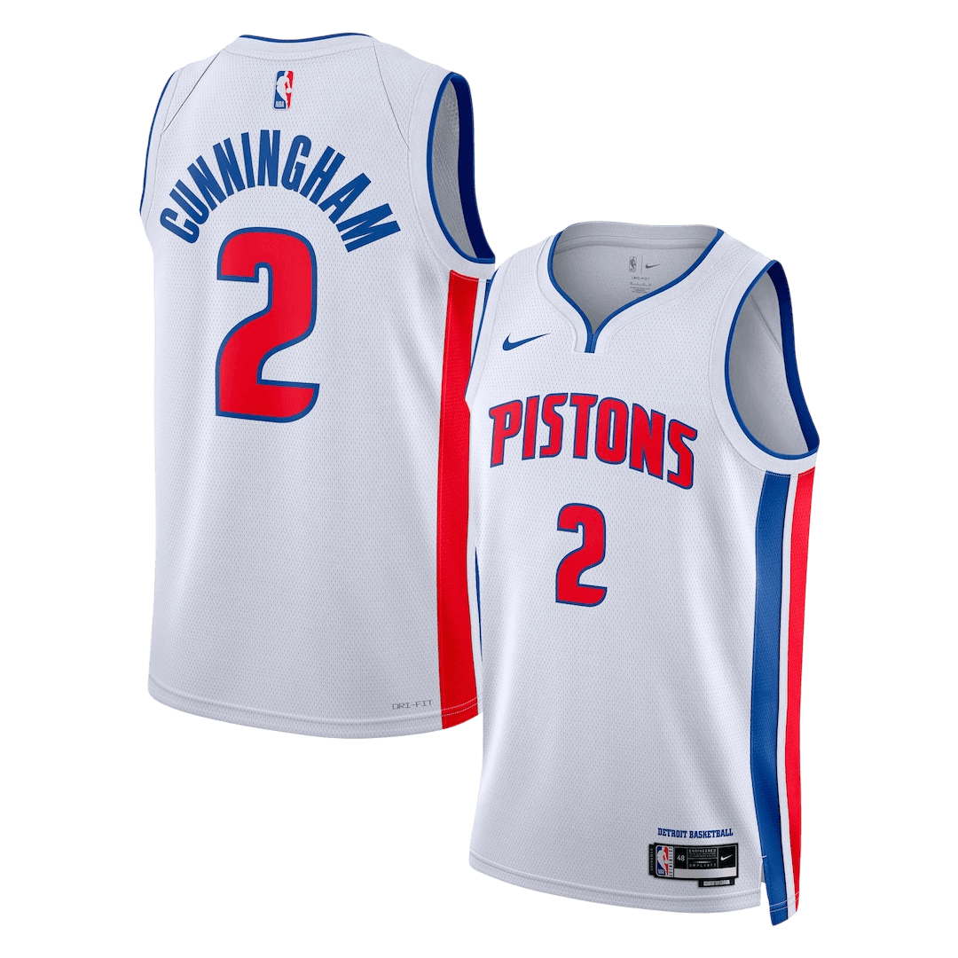 Detroit Pistons Cunningham #2 Swingman NBA Jersey - Association Edition - Soccerdeal