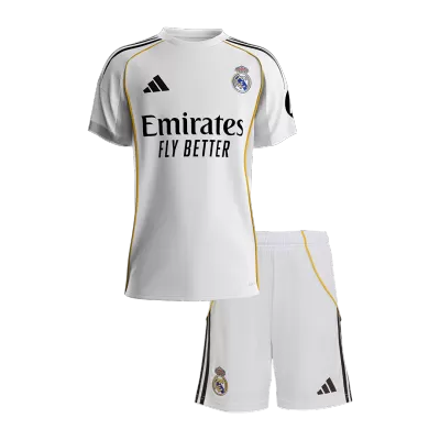 Kid's Real Madrid Home Soccer Jersey Kit(Jersey+Shorts) 2025/26 - Soccerdeal