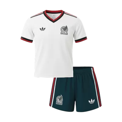 Kid's Mexico Away Soccer Jersey Kit(Jersey+Shorts) 2026 - Soccerdeal