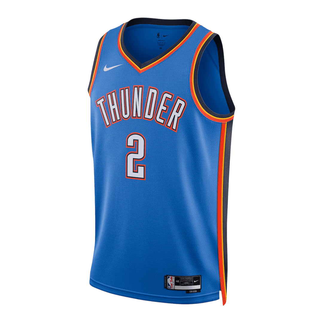 Oklahoma City Thunder Gilgeous-Alexander #2 Swingman NBA Jersey - City Edition- Icon Edition - Soccerdeal