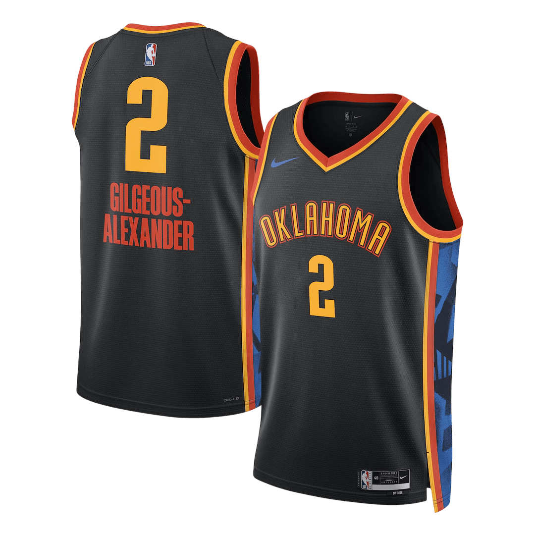 Oklahoma City Thunder Gilgeous-Alexander #2 Swingman NBA Jersey - City Edition - Soccerdeal