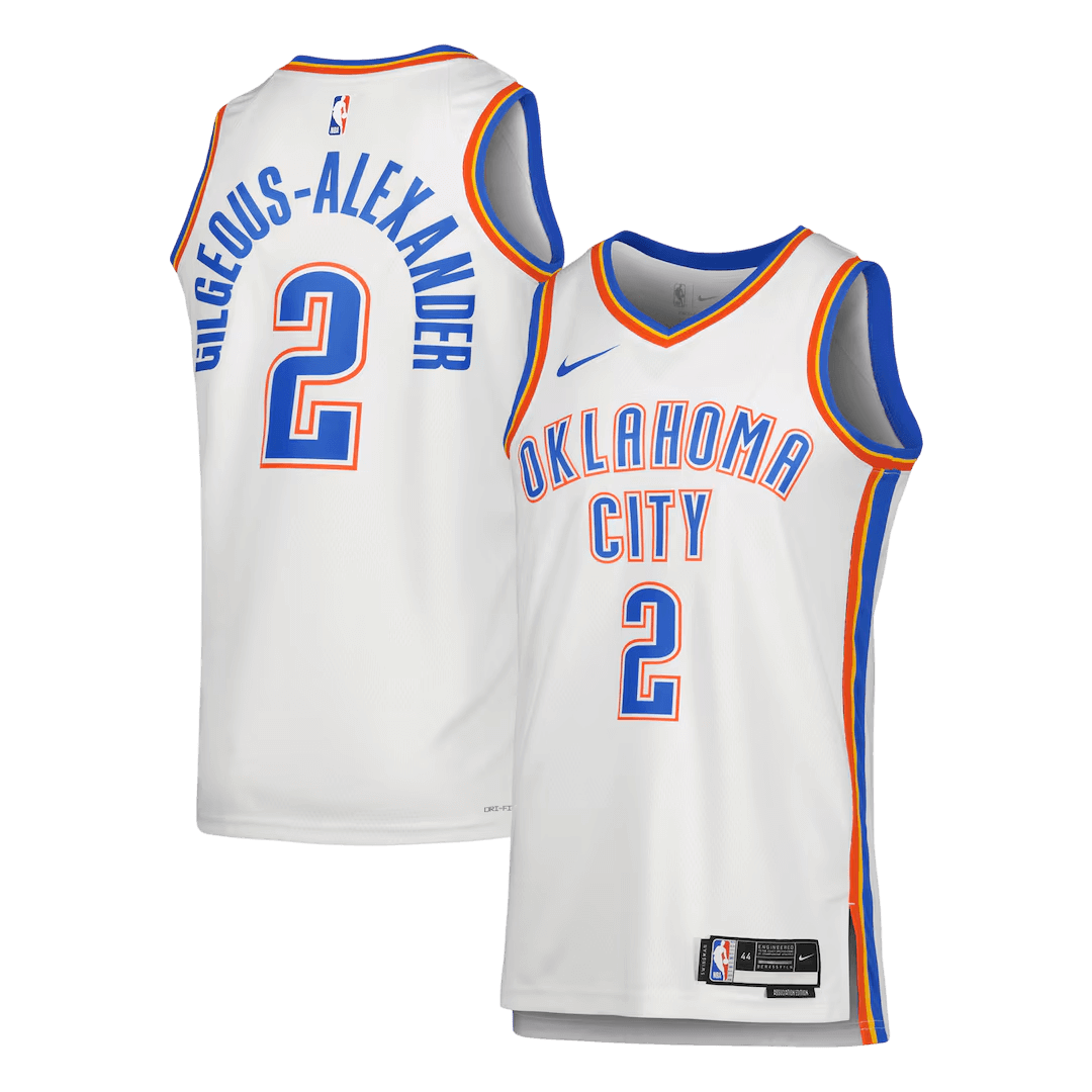 Oklahoma City Thunder Gilgeous-Alexander #2 Swingman NBA Jersey - City Edition- Association Edition - Soccerdeal