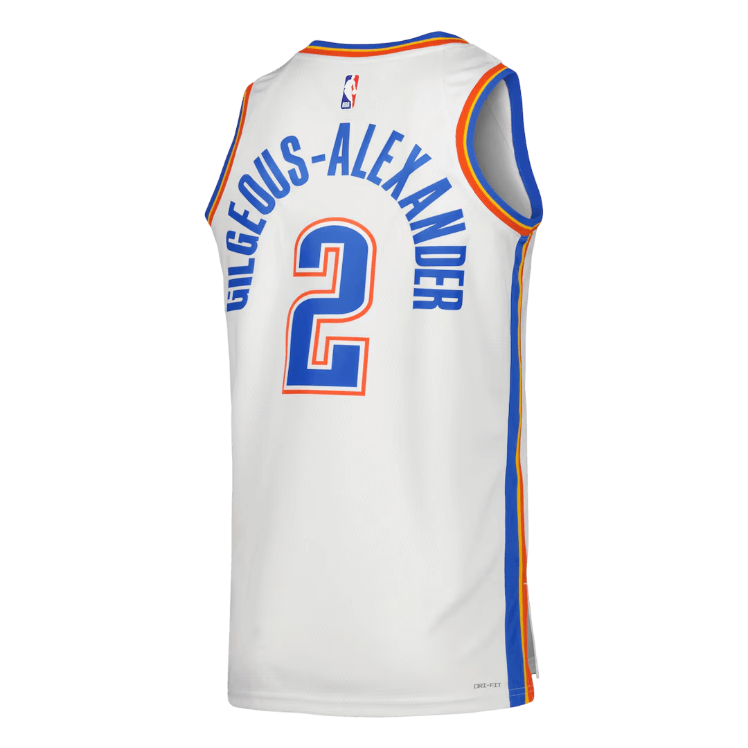 Oklahoma City Thunder Gilgeous-Alexander #2 Swingman NBA Jersey - City Edition- Association Edition - Soccerdeal