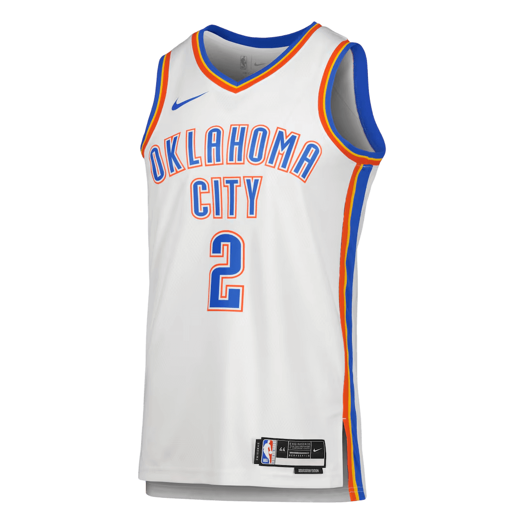 Oklahoma City Thunder Gilgeous-Alexander #2 Swingman NBA Jersey - City Edition- Association Edition - Soccerdeal