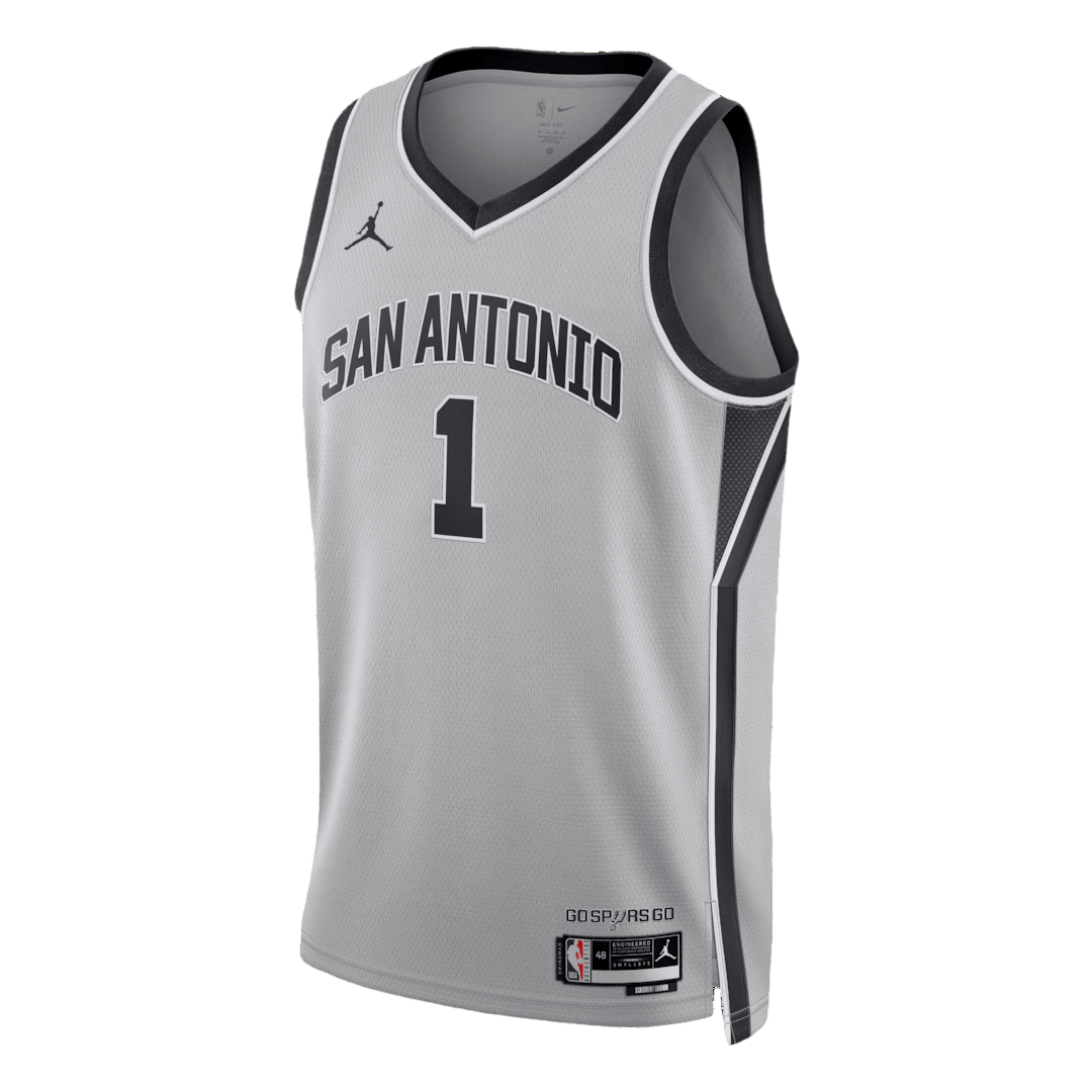 San Antonio Spurs Wembanyama #1 Swingman NBA Jersey - Statement Edition - Soccerdeal