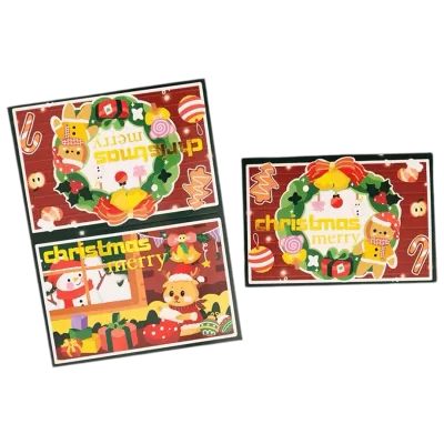 Custom Christmas Card – Christmas Wreath – Personalized Message - Soccerdeal