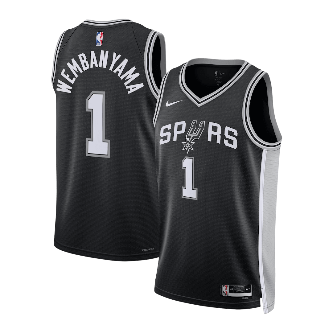 San Antonio Spurs Wembanyama #1 Swingman NBA Jersey - Icon Edition - Soccerdeal