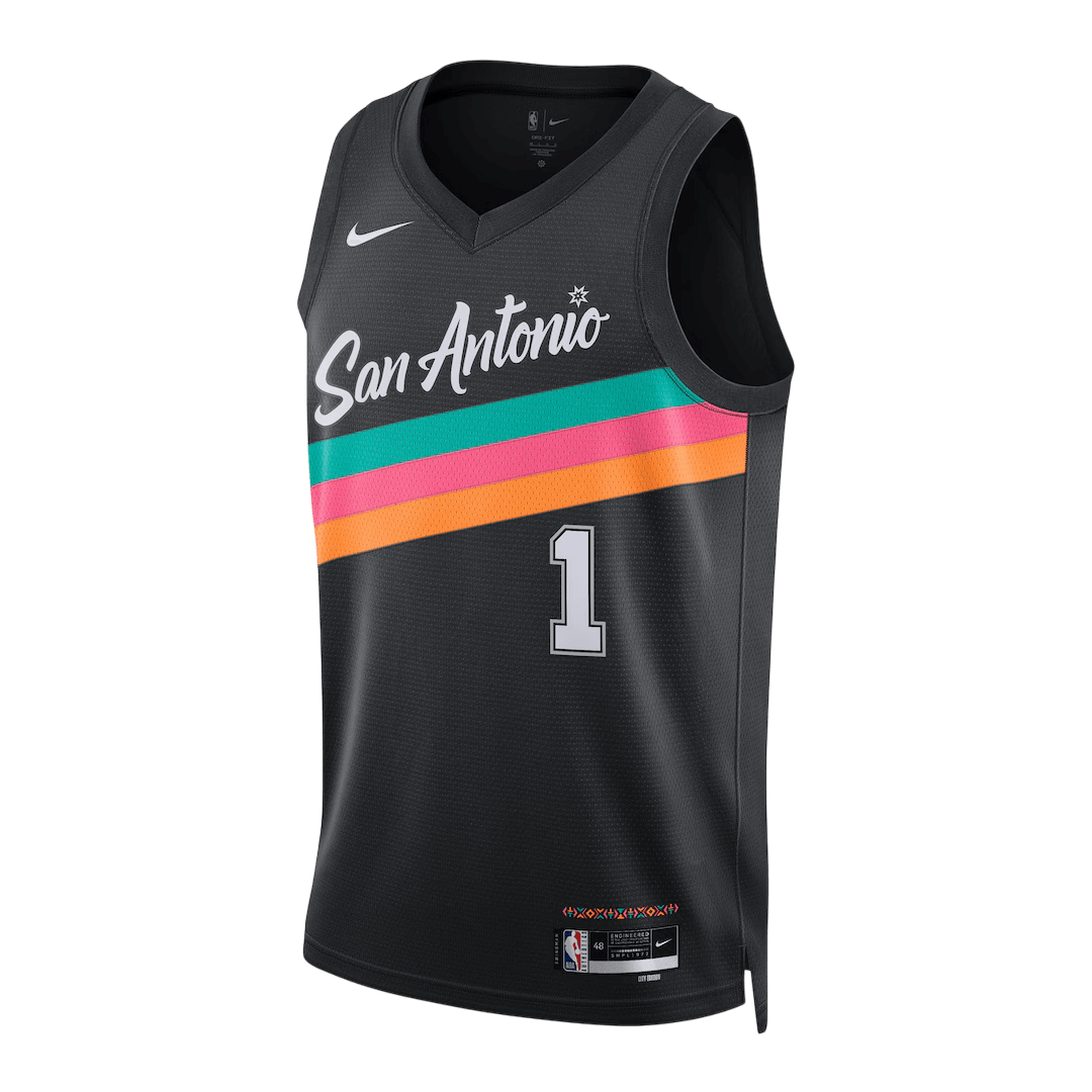 San Antonio Spurs Wembanyama #1 2025/26 Swingman NBA Jersey - City Edition - Soccerdeal