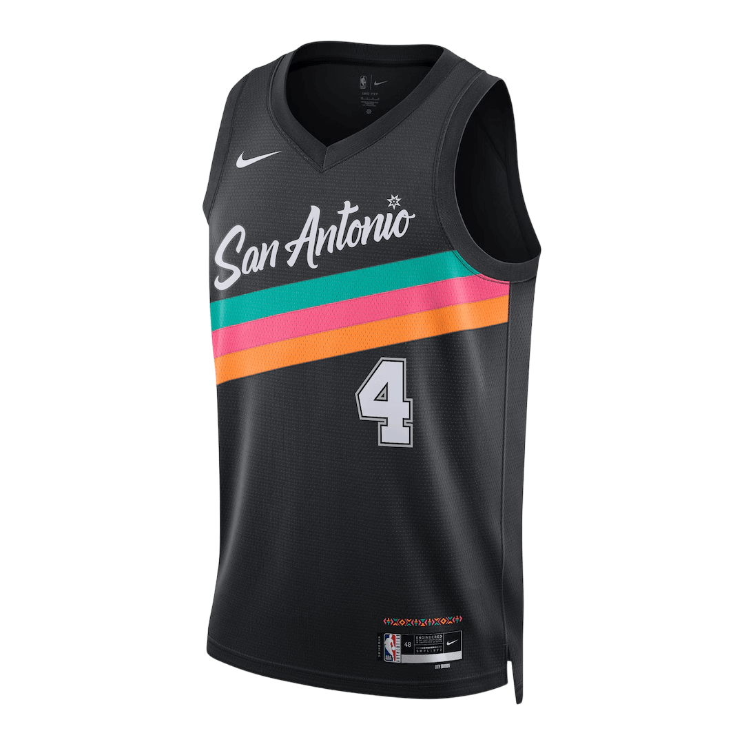 San Antonio Spurs Fox #4 2025/26 Swingman NBA Jersey - City Edition - Soccerdeal