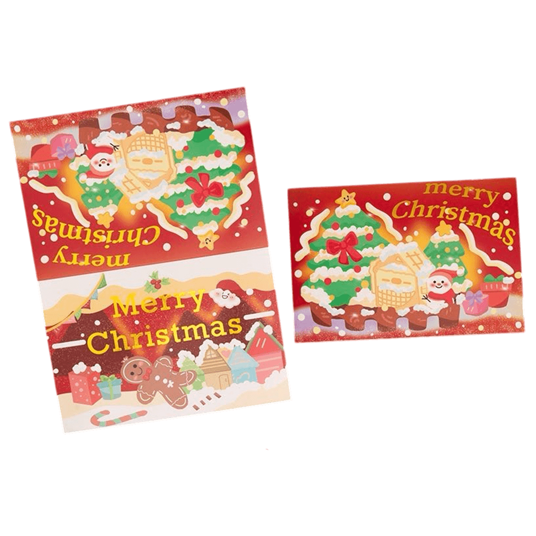 Custom Christmas Card – Gingerbread House – Personalized Message - Soccerdeal