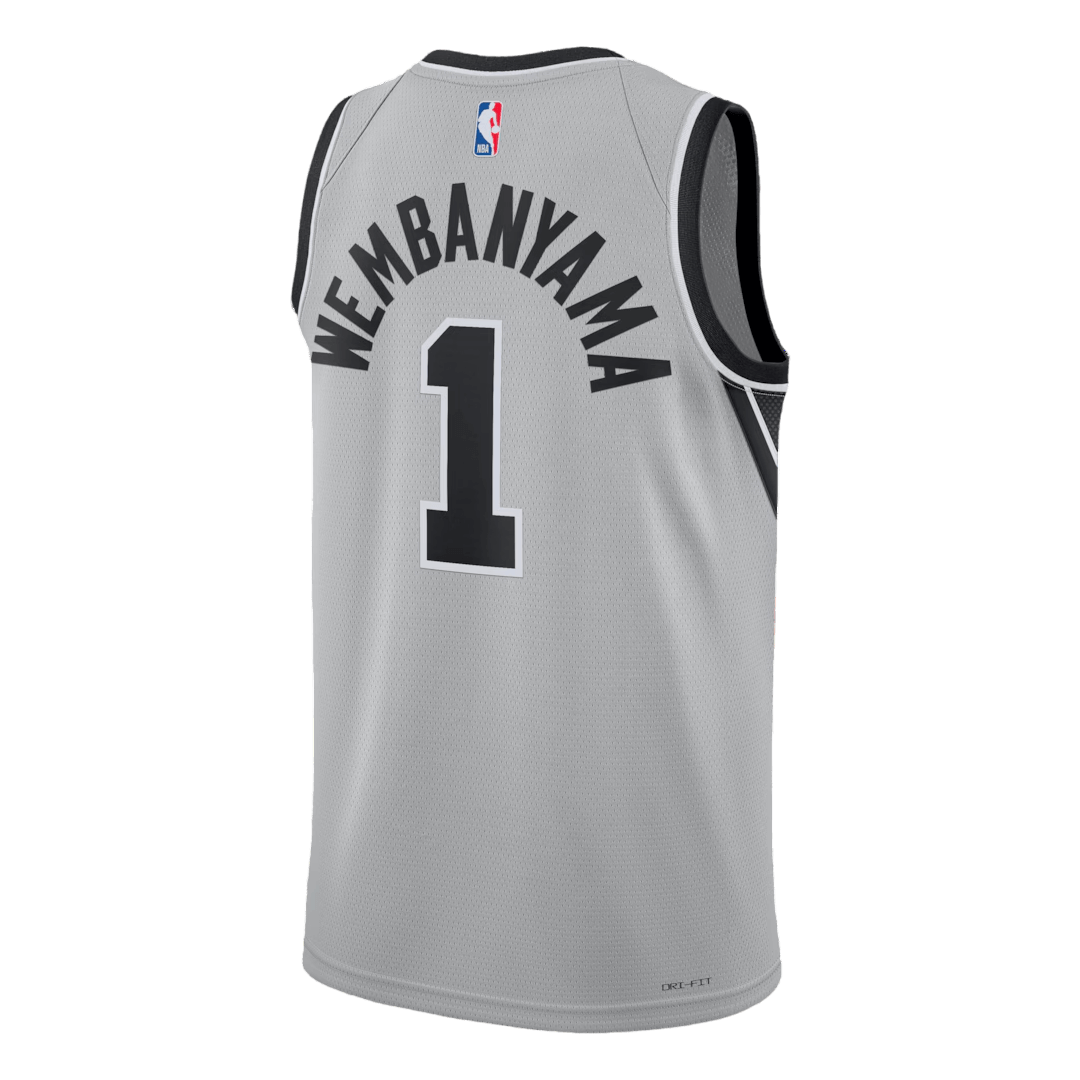 San Antonio Spurs Wembanyama #1 Swingman NBA Jersey - Statement Edition - Soccerdeal