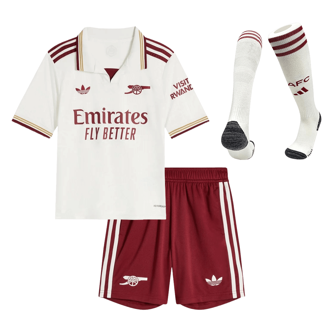 Kid's Arsenal Third Away Soccer Jersey Kit(Jersey+Shorts+Socks) 2025/26 - Soccerdeal