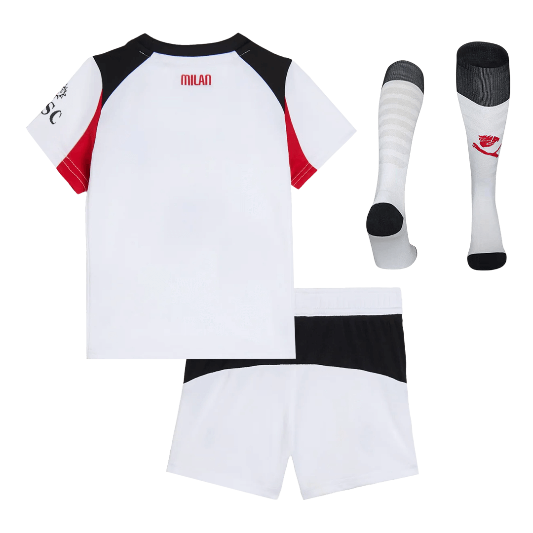 Kid's AC Milan Away Soccer Jersey Kit(Jersey+Shorts+Socks) 2025/26 - Soccerdeal