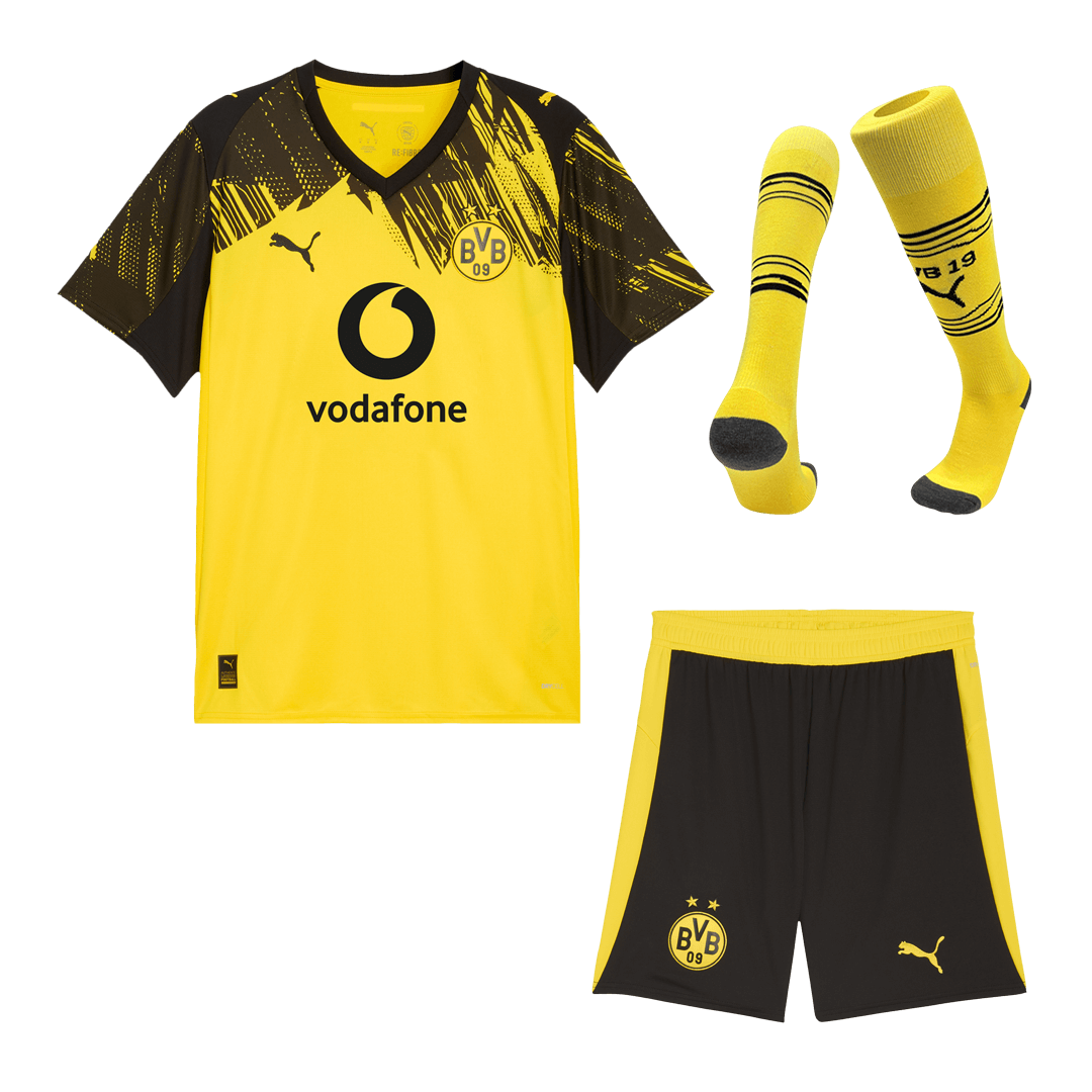 Borussia Dortmund Home Soccer Jersey Kit(Jersey+Shorts+Socks) 2025/26 - Soccerdeal