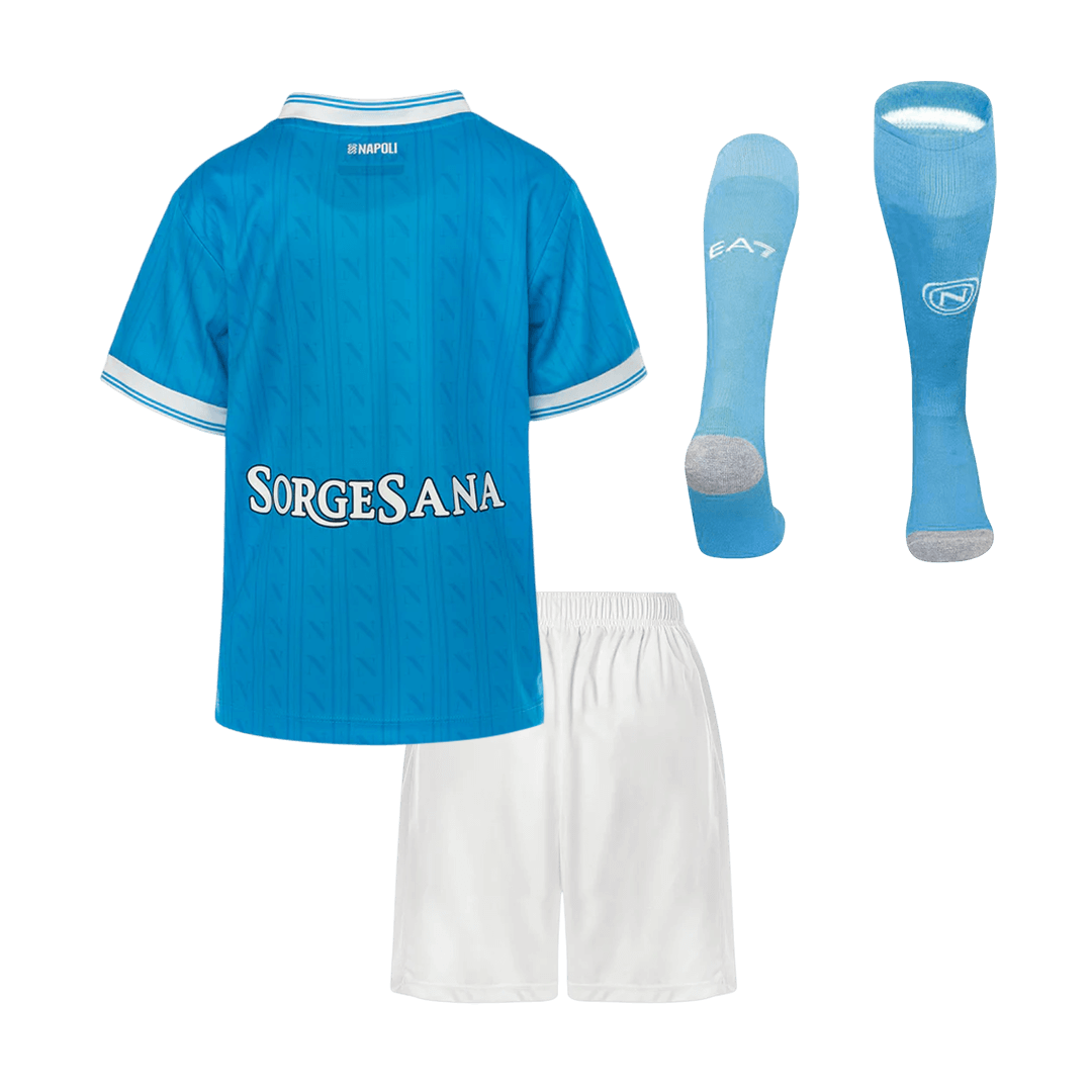 Kid's Napoli Home Soccer Jersey Kit(Jersey+Shorts+Socks) 2025/26 - Soccerdeal