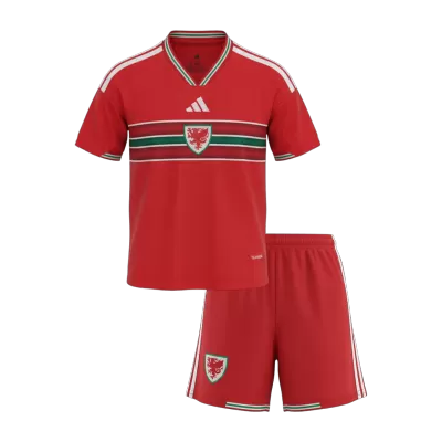 Kid's Wales Home Soccer Jersey Kit(Jersey+Shorts) 2026 - Soccerdeal