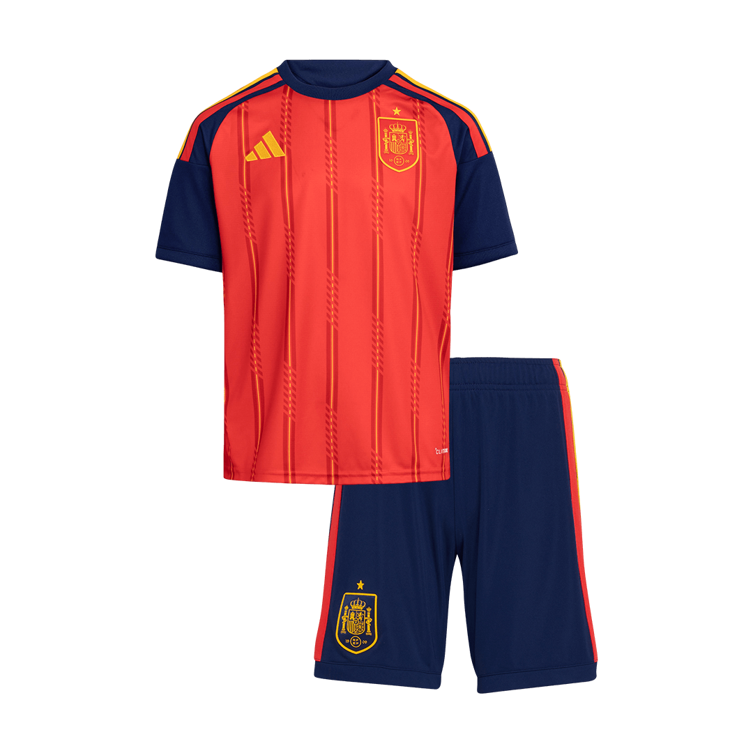 Kid's Spain Home Soccer Jersey Kit(Jersey+Shorts) 2026 - Soccerdeal
