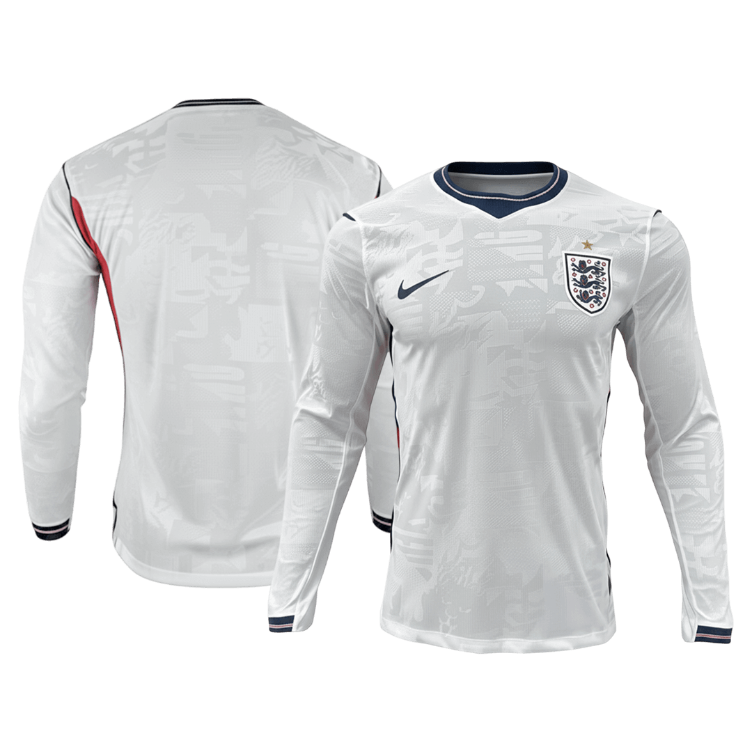 England Home Long Sleeve Soccer Jersey 2026 - Soccerdeal