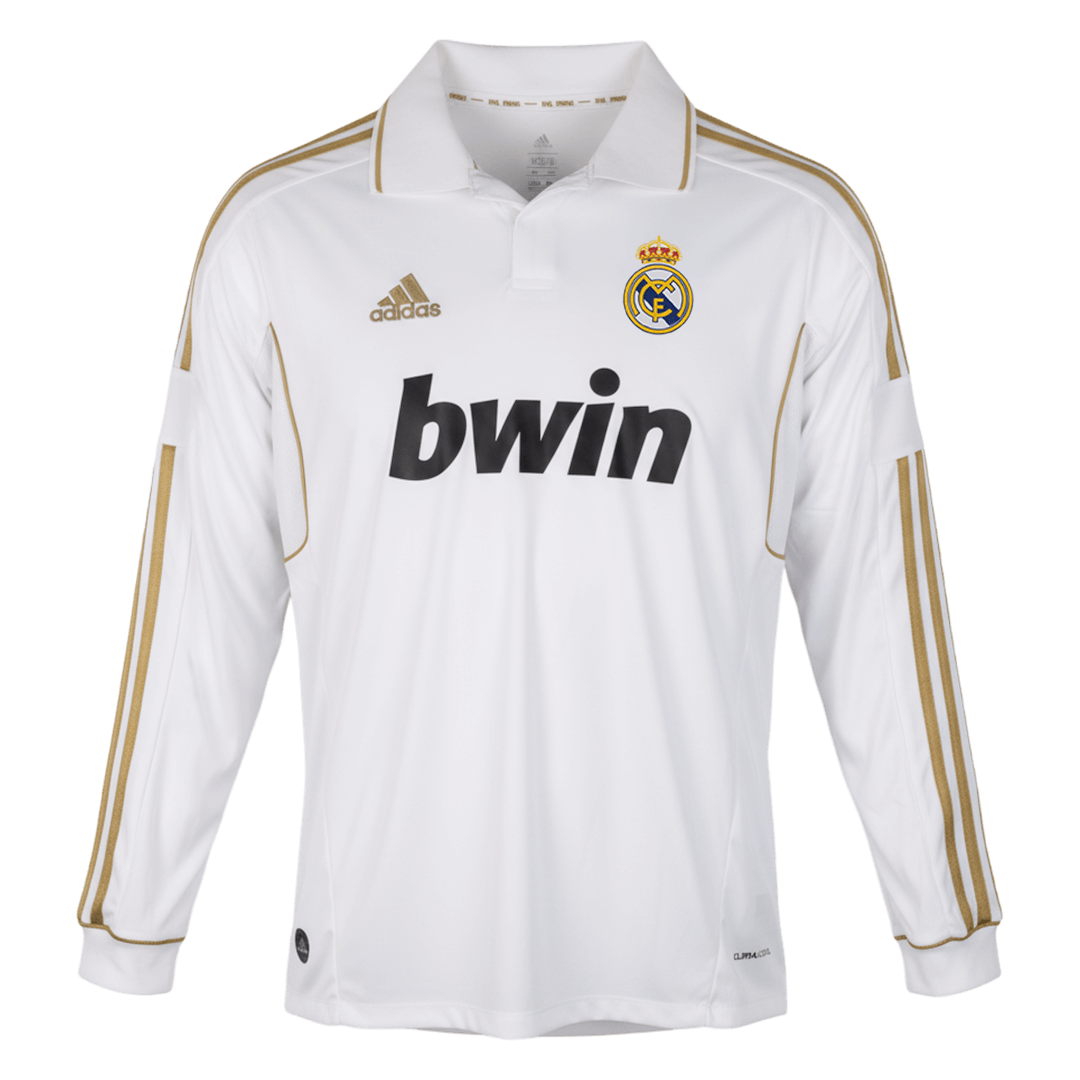 Retro 2011/12 Real Madrid Home Long Sleeve Soccer Jersey - Soccerdeal