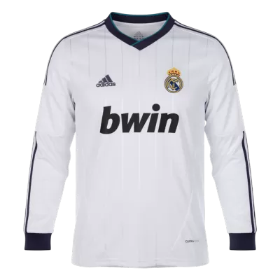 Retro 2012/13 Real Madrid Home Long Sleeve Soccer Jersey - Soccerdeal