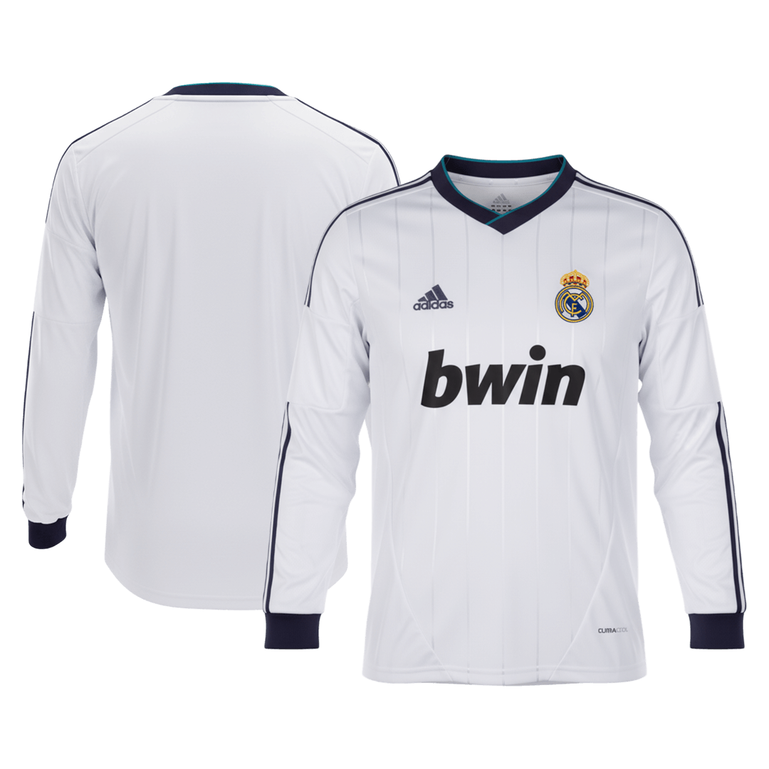 Retro 2012/13 Real Madrid Home Long Sleeve Soccer Jersey - Soccerdeal
