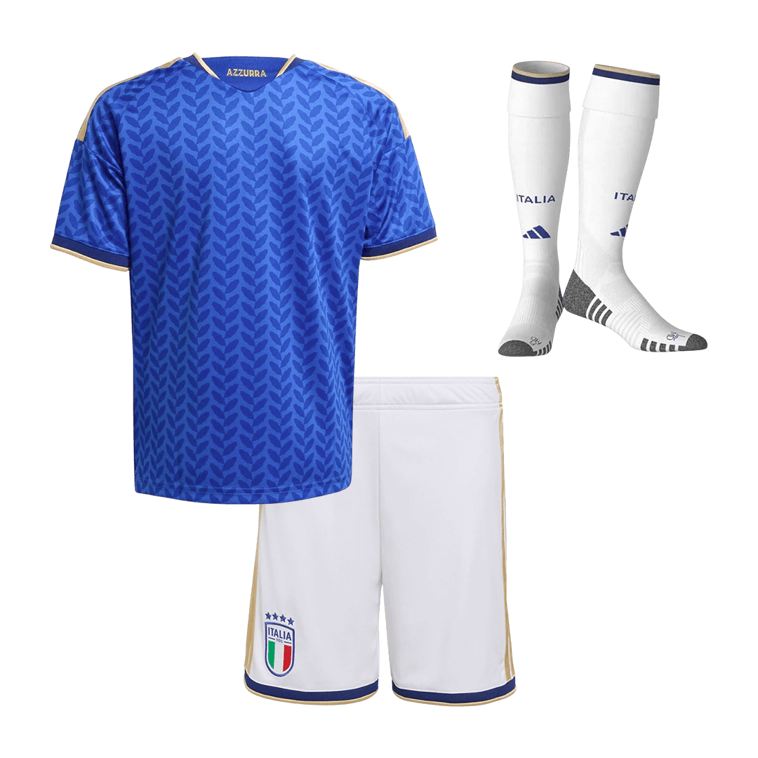 Kid's Italy Home Soccer Jersey Kit(Jersey+Shorts+Socks) 2025/26 - Soccerdeal