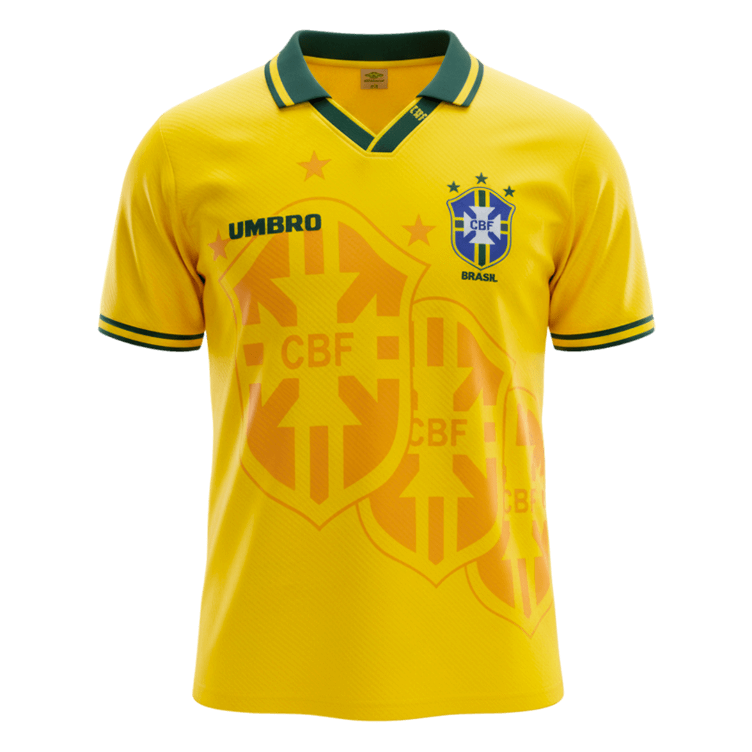 Retro 1994 Brazil Home Soccer Jersey - Soccerdeal