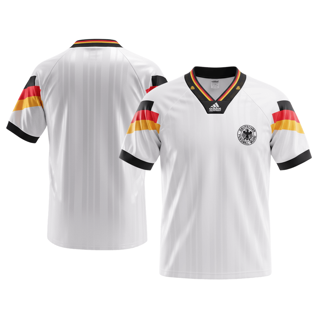 Retro 1992 Germany Home Soccer Jersey - Soccerdeal
