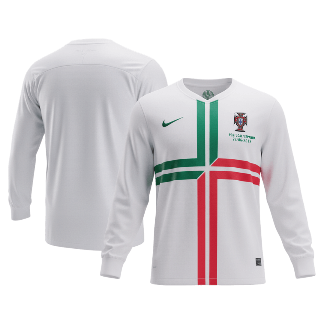 Retro 2012 Portugal Away Long Sleeve Soccer Jersey - Soccerdeal