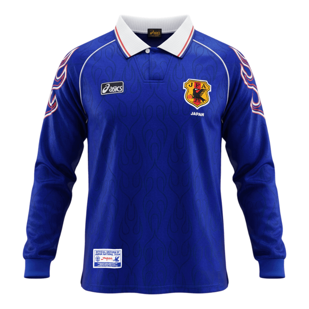 Retro 1998 Japan Home Long Sleeve Soccer Jersey - Soccerdeal