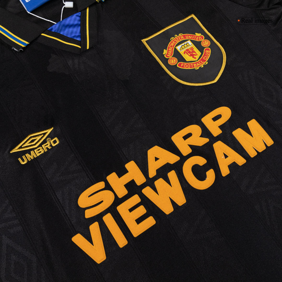 Retro 1993/94 Manchester United Away Long Sleeve Soccer Jersey - Soccerdeal