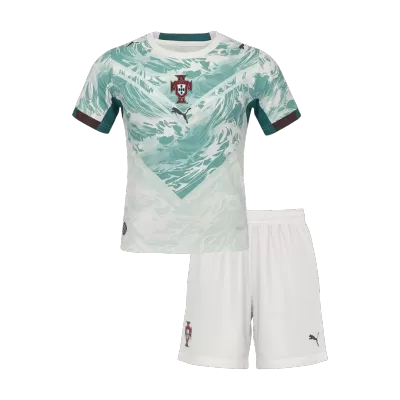 Kid's Portugal Away Soccer Jersey Kit(Jersey+Shorts) 2026 - Soccerdeal