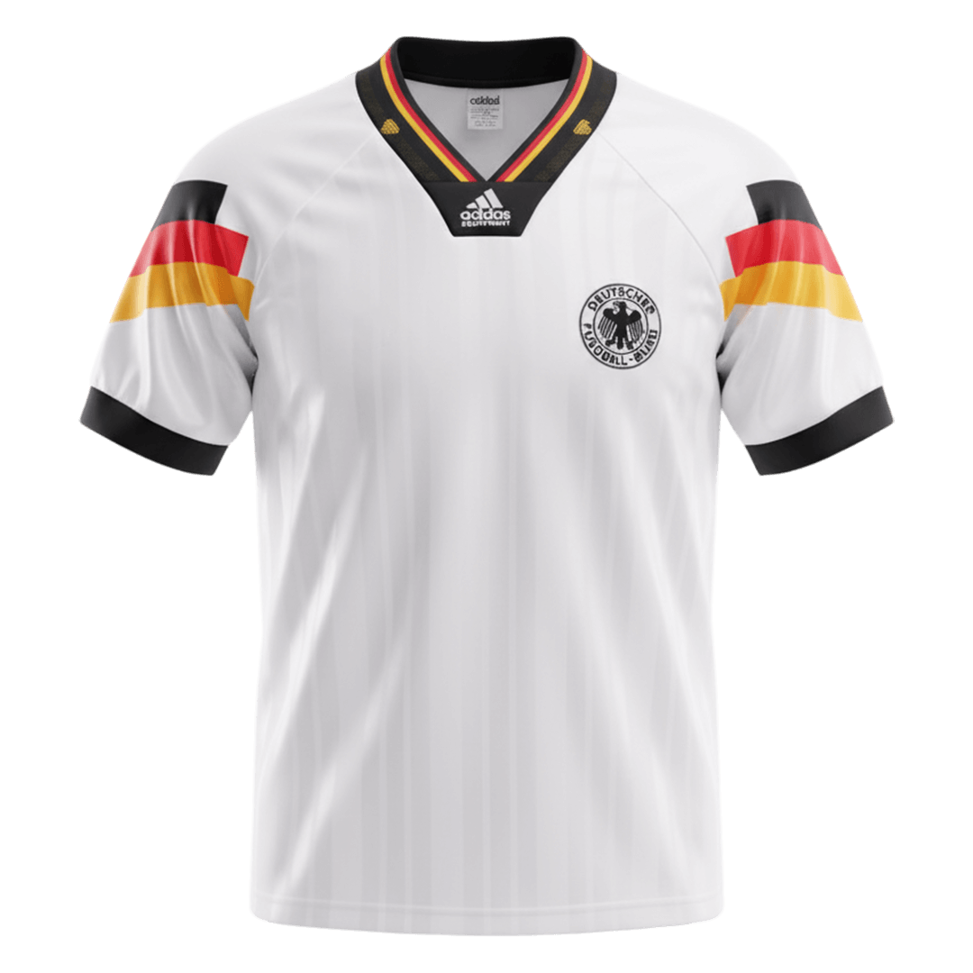 Retro 1992 Germany Home Soccer Jersey - Soccerdeal