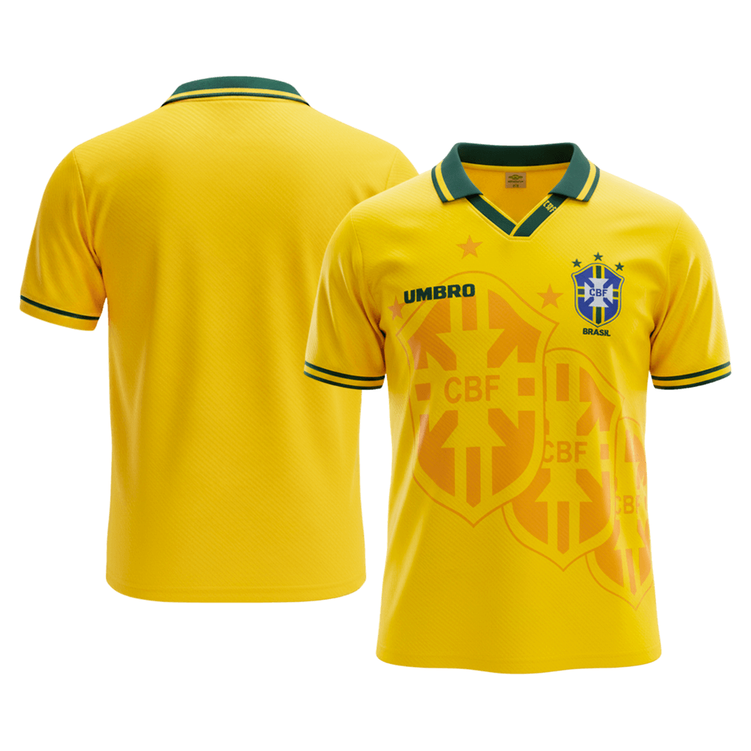 Retro 1994 Brazil Home Soccer Jersey - Soccerdeal