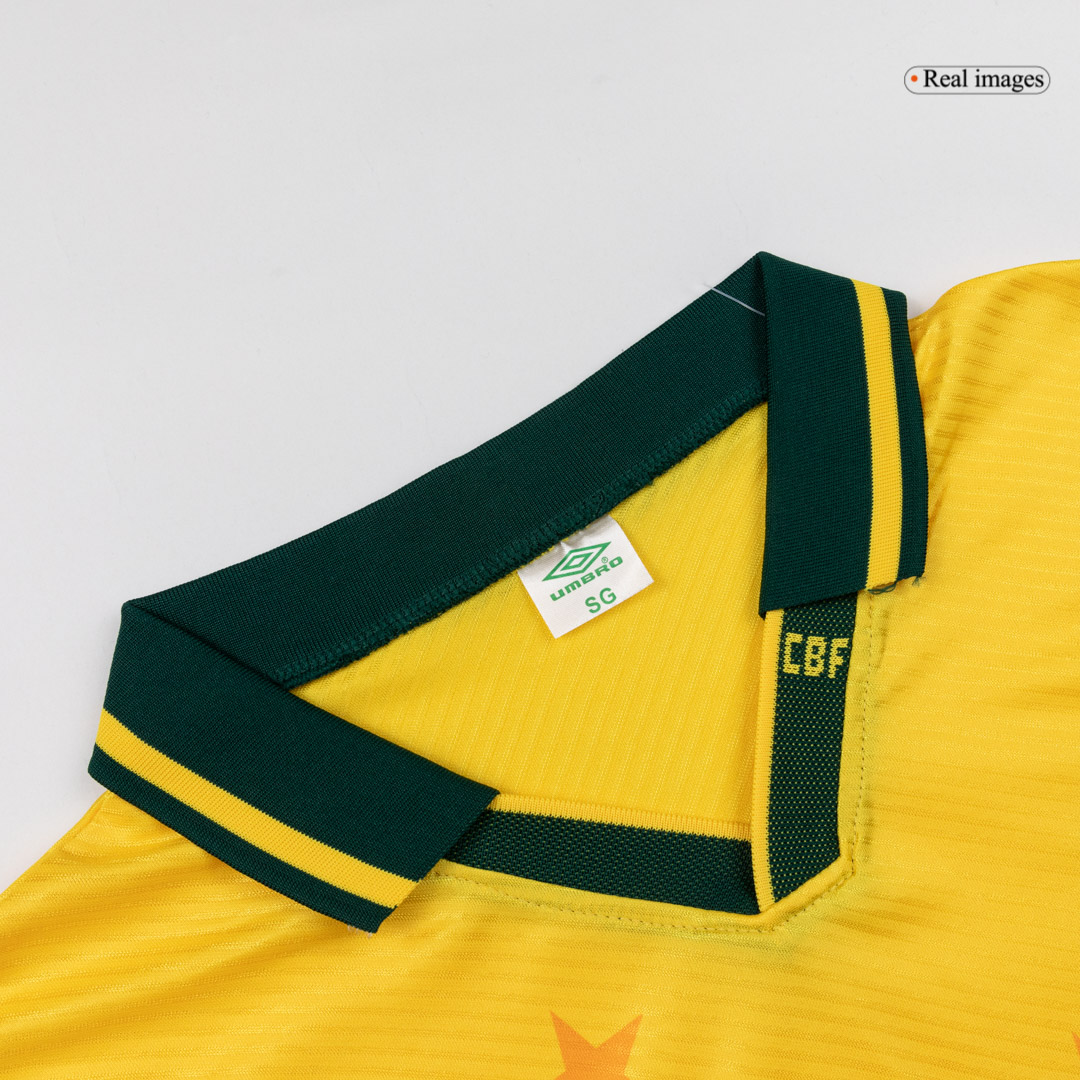 Retro 1994 Brazil Home Soccer Jersey - Soccerdeal