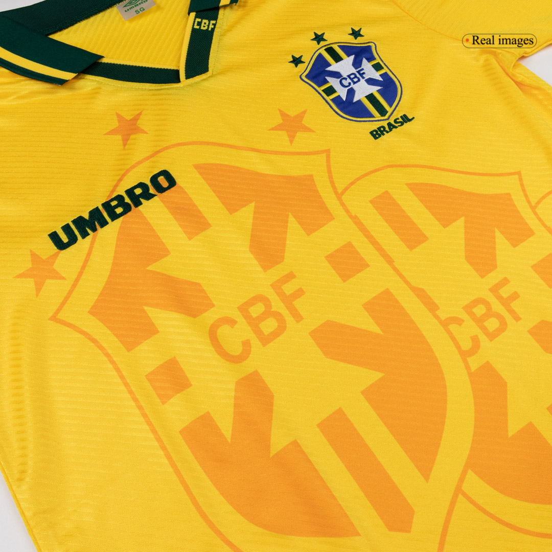 Retro 1994 Brazil Home Soccer Jersey - Soccerdeal