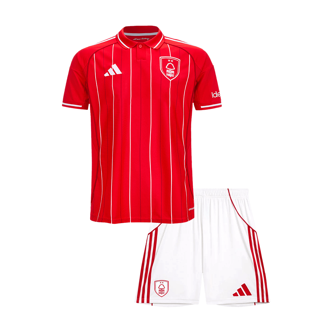 Kid's Nottingham Forest Home Soccer Jersey Kit(Jersey+Shorts) 2025/26 - Soccerdeal