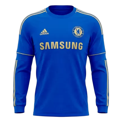 Retro 2012/13 Chelsea Home Long Sleeve Soccer Jersey - Soccerdeal