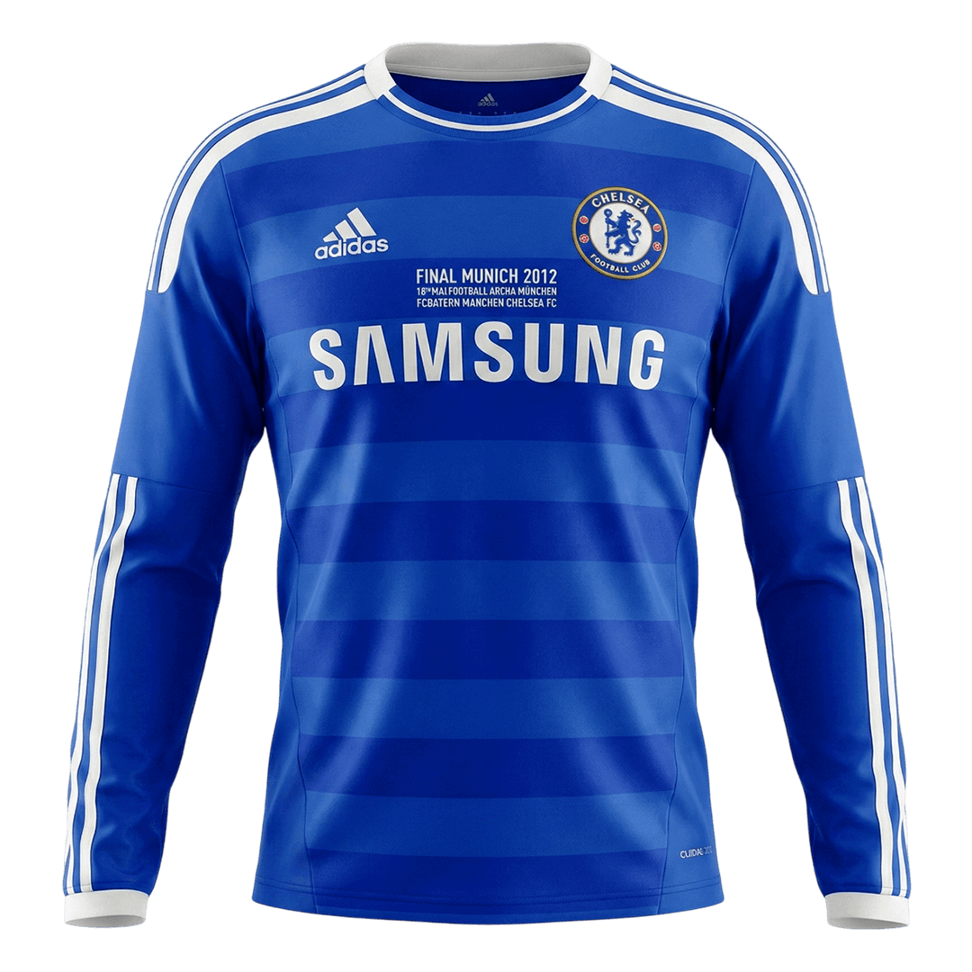 Retro 2011/12 Chelsea Home Long Sleeve Soccer Jersey - Soccerdeal