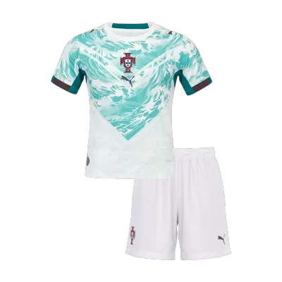 Kid's Portugal Away Soccer Jersey Kit(Jersey+Shorts) 2026 - Soccerdeal