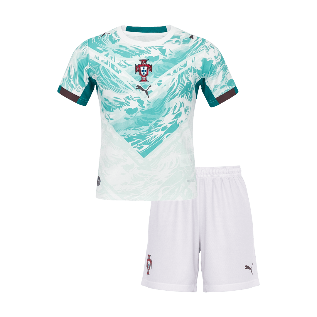 Kid's Portugal Away Soccer Jersey Kit(Jersey+Shorts) 2026 - Soccerdeal