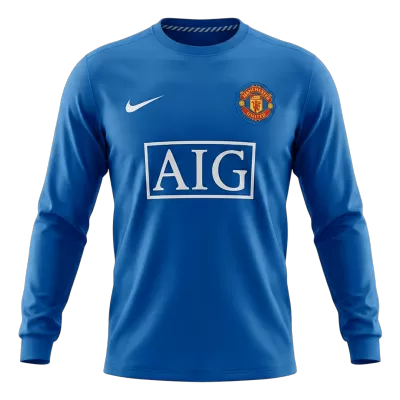 Retro 2008/09 Manchester United Third Away Long Sleeve Soccer Jersey - Soccerdeal