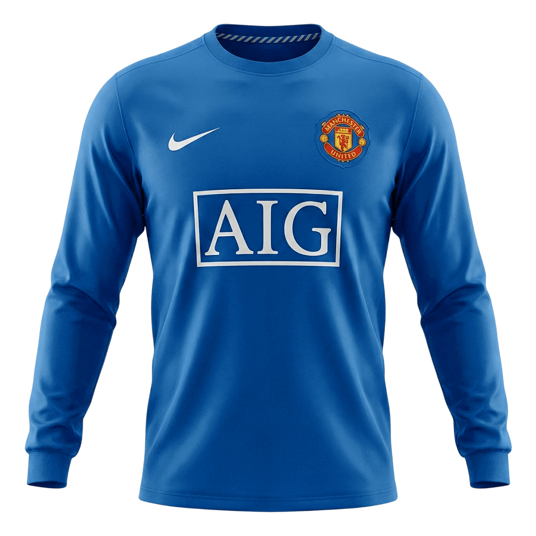 Retro 2008/09 Manchester United Third Away Long Sleeve Soccer Jersey - Soccerdeal