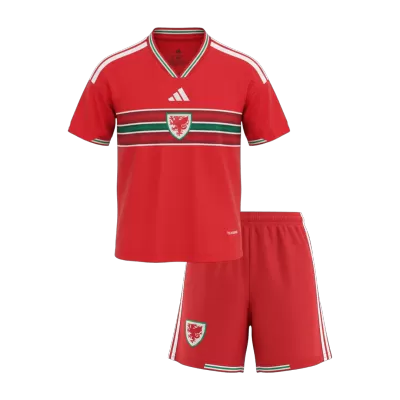 Kid's Wales Home Soccer Jersey Kit(Jersey+Shorts) 2026 - Soccerdeal