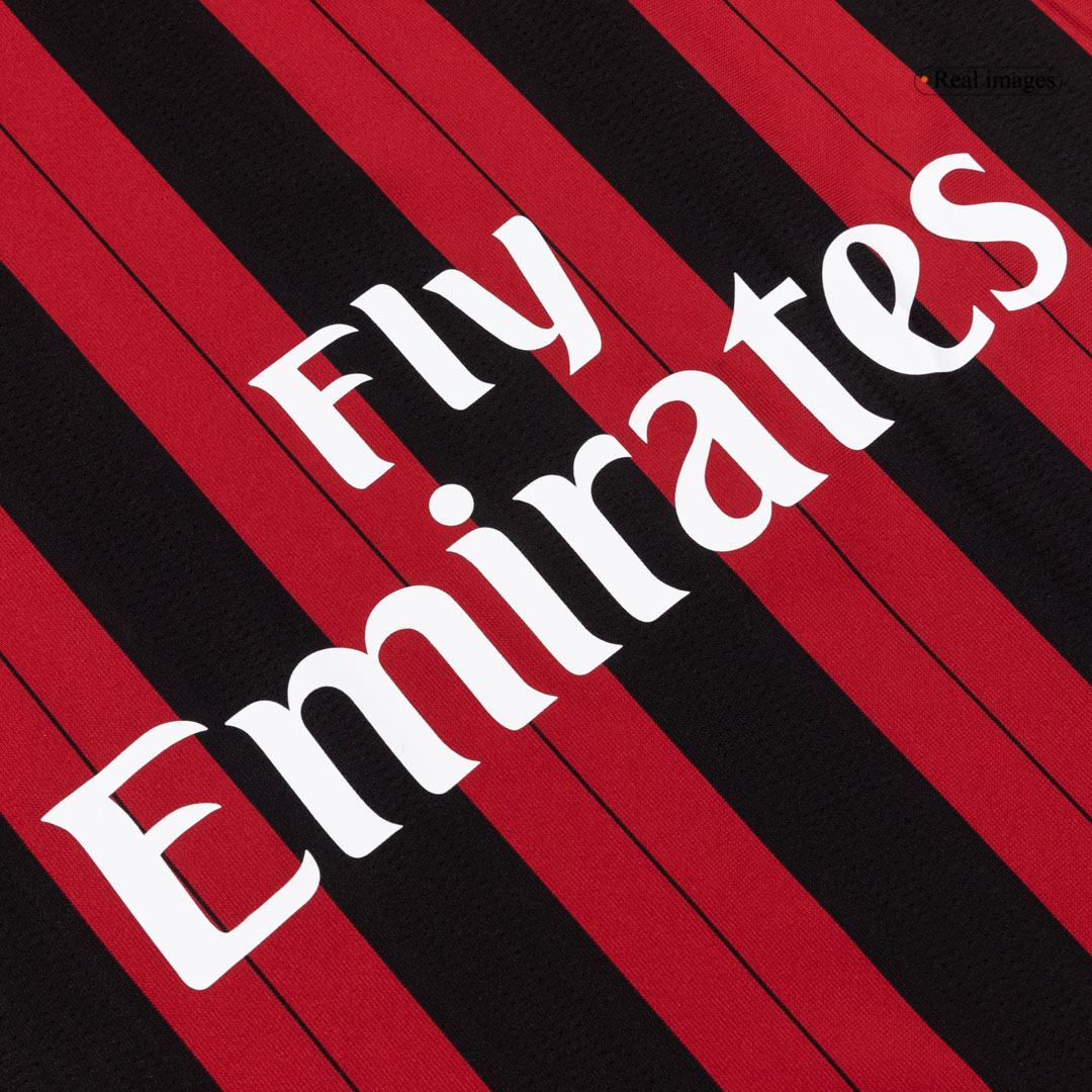 Retro 2013/14 AC Milan Home Long Sleeve Soccer Jersey - Soccerdeal