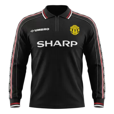 Retro 1998 Manchester United Away Long Sleeve Soccer Jersey - Soccerdeal