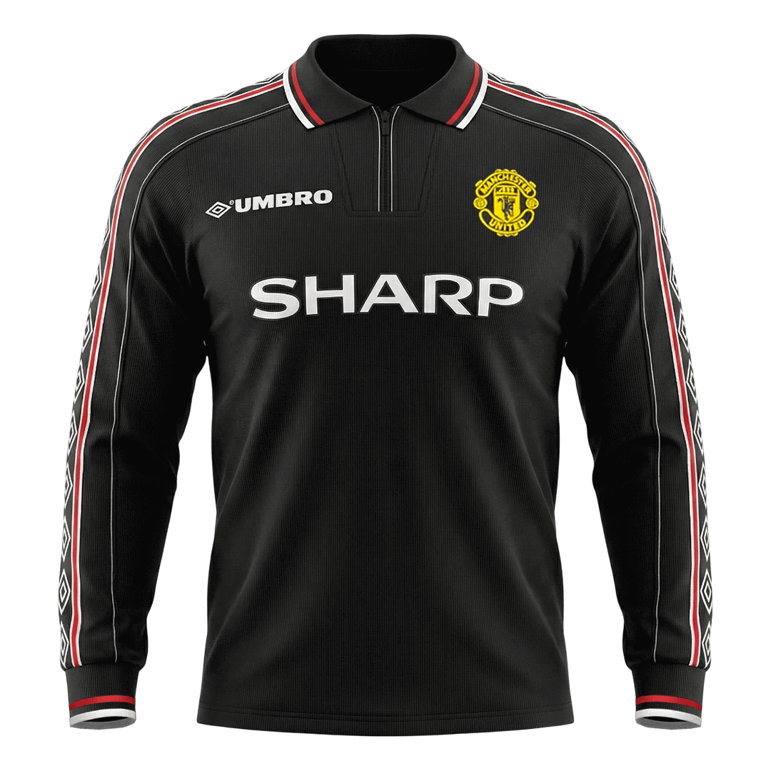 Retro 1998 Manchester United Away Long Sleeve Soccer Jersey - Soccerdeal