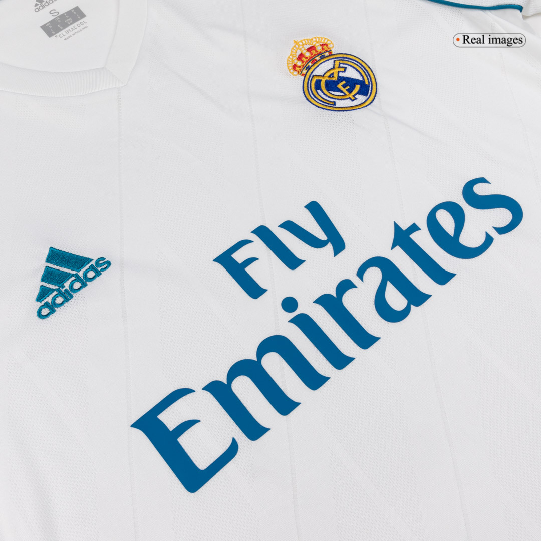Retro KROOS #8 2017/18 Real Madrid Home Long Sleeve Soccer Jersey - Soccerdeal