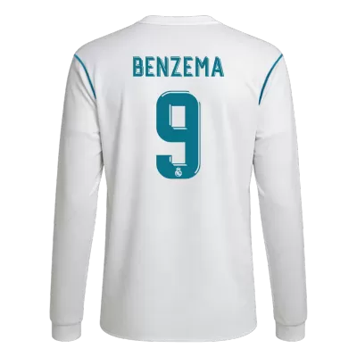 Retro BENZEMA #9 2017/18 Real Madrid Home Long Sleeve Soccer Jersey - Soccerdeal