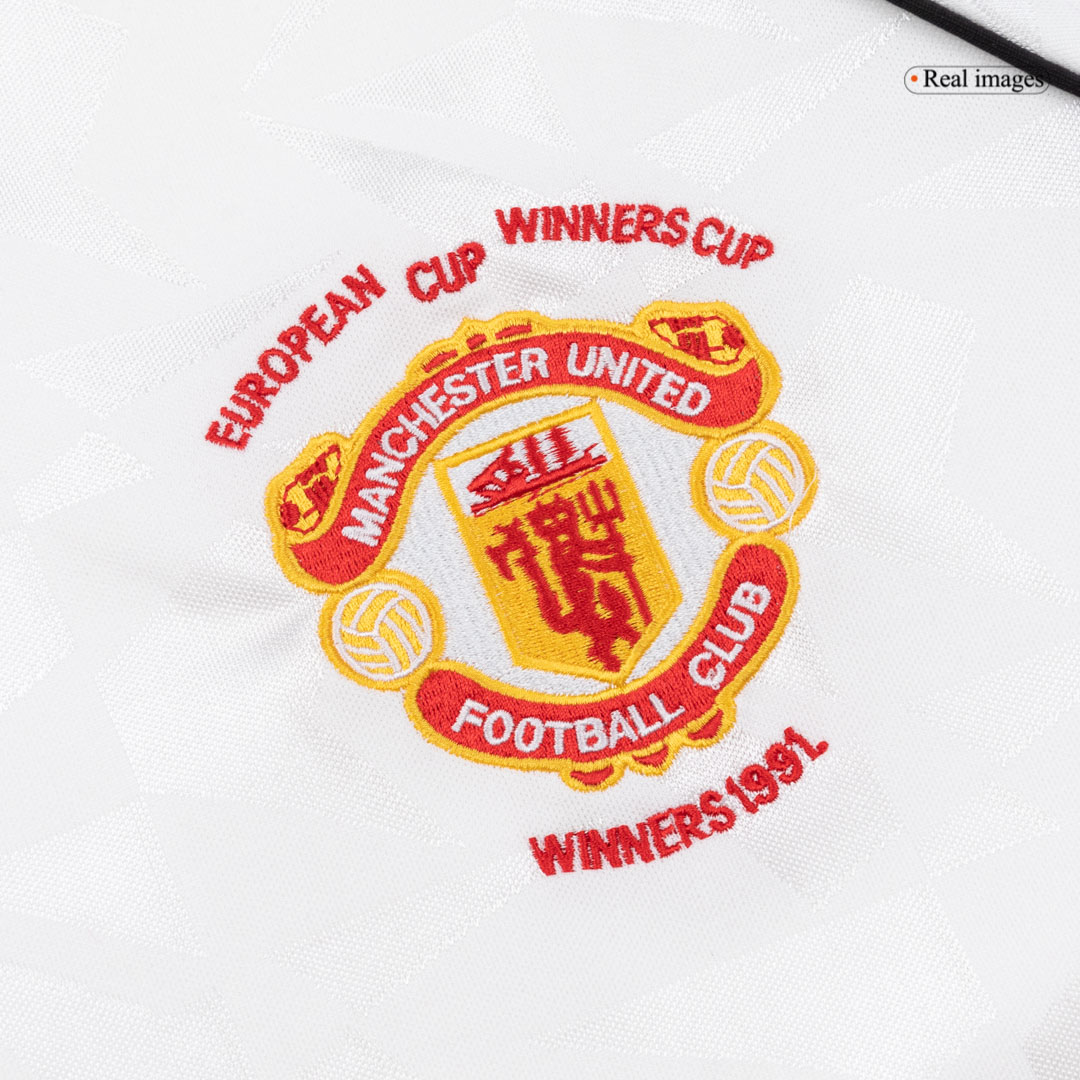 Retro 1991 Manchester United Away Soccer Jersey - Soccerdeal